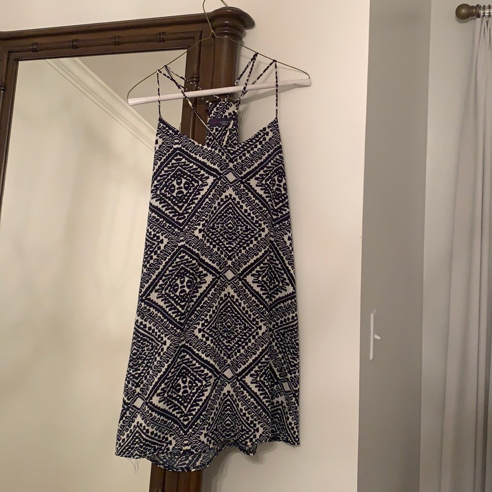 Love Lucy Love navy and white mini dress size medium